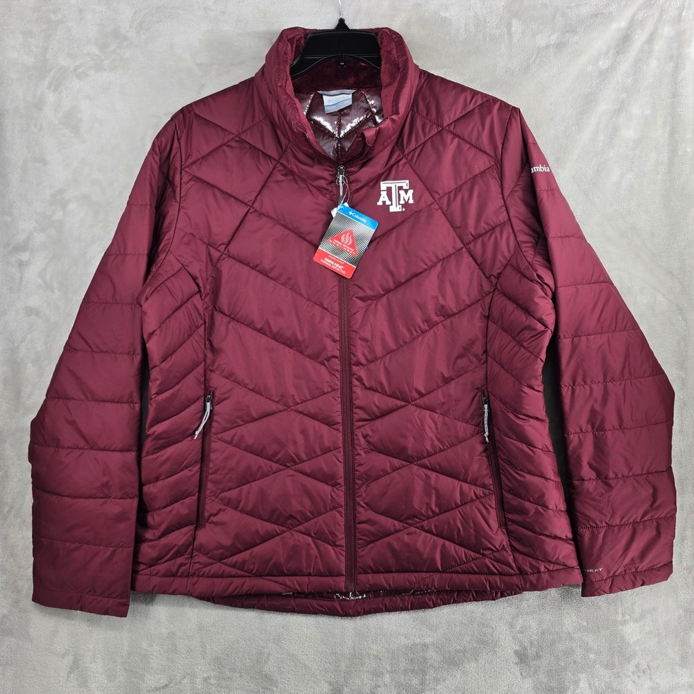 Columbia Heavenly Jacket Women XXL Maroon Texas A&M Aggies Omni-Heat Puffer